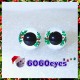 1 Pair  Hand Painted White Double Holly Eyes Plastic Eyes Safety Eyes